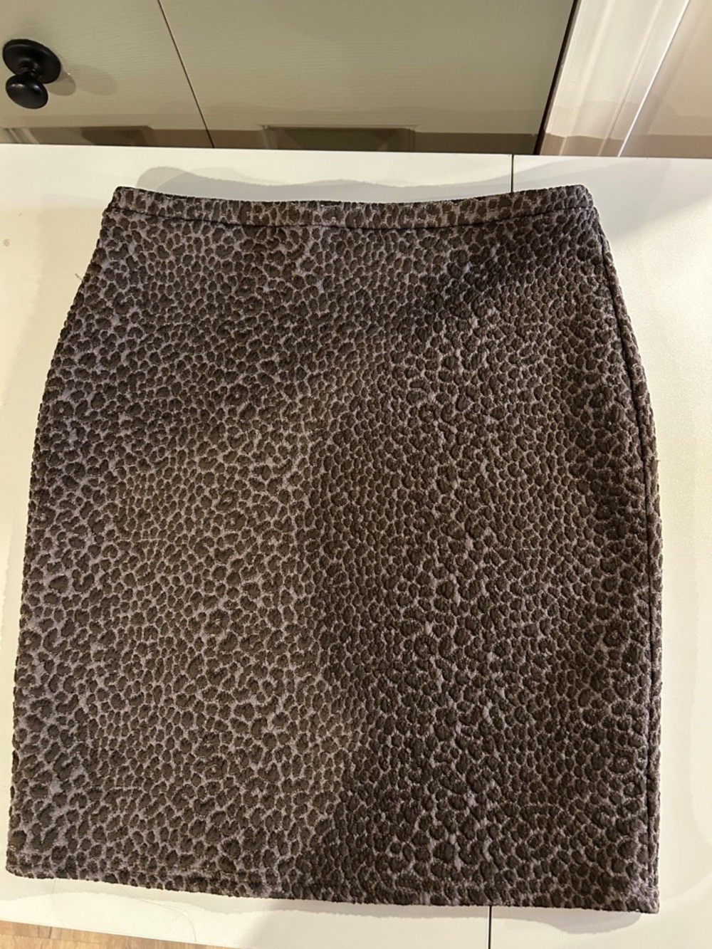 H&M Chocolate Brown Textured Pencil Skirt